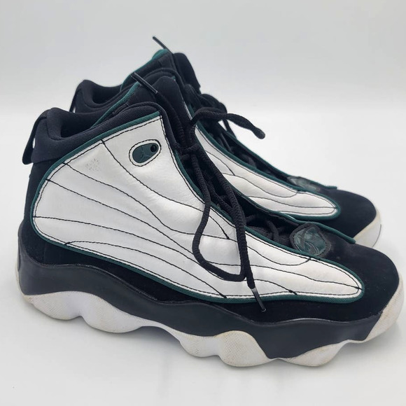 Air Jordan Pro Strong Black Dark Pine White 407484-011 Size 6Y US - Picture 3 of 8